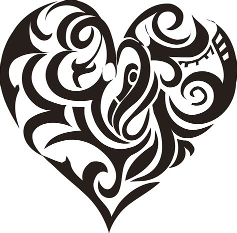 tribal heart drawings|tribal heart tattoos.